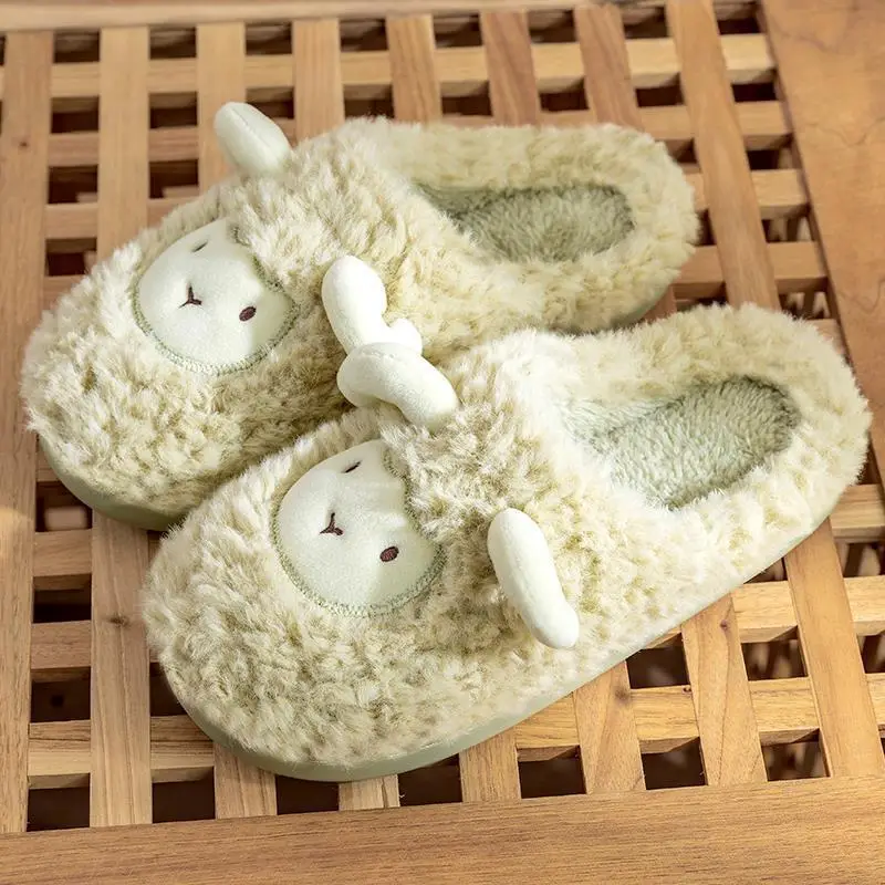 Cute Mao Mao Cotton Slippers Women Winter - Image 2