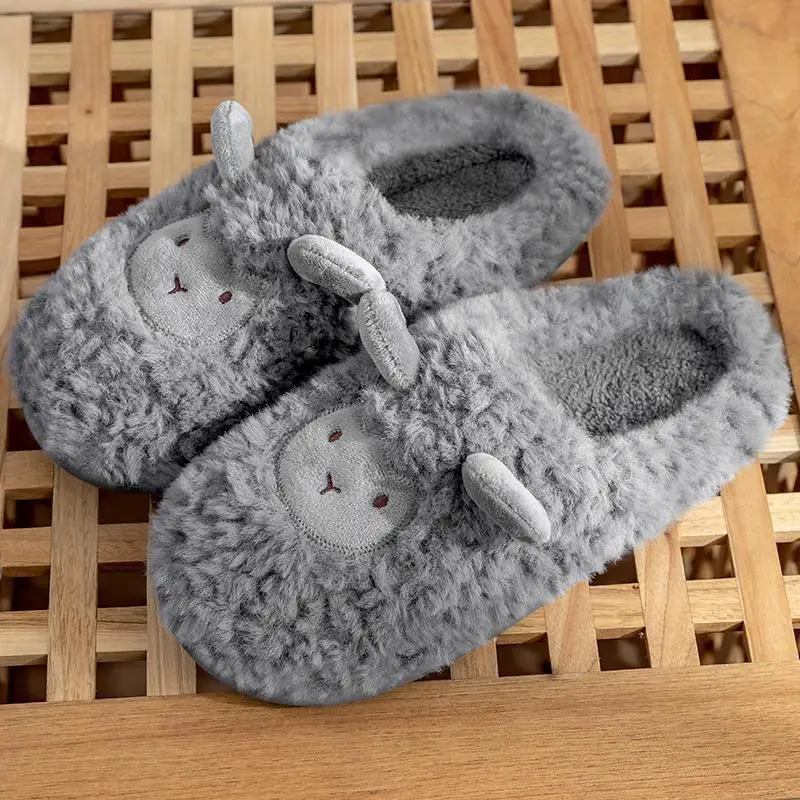 Cute Mao Mao Cotton Slippers Women Winter - Image 4