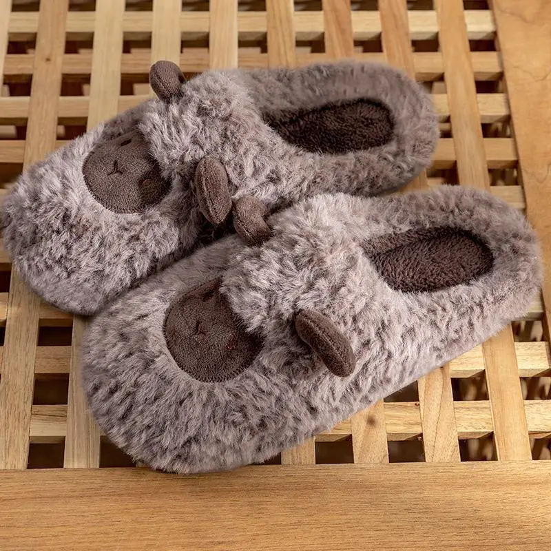 Cute Mao Mao Cotton Slippers Women Winter - Image 5