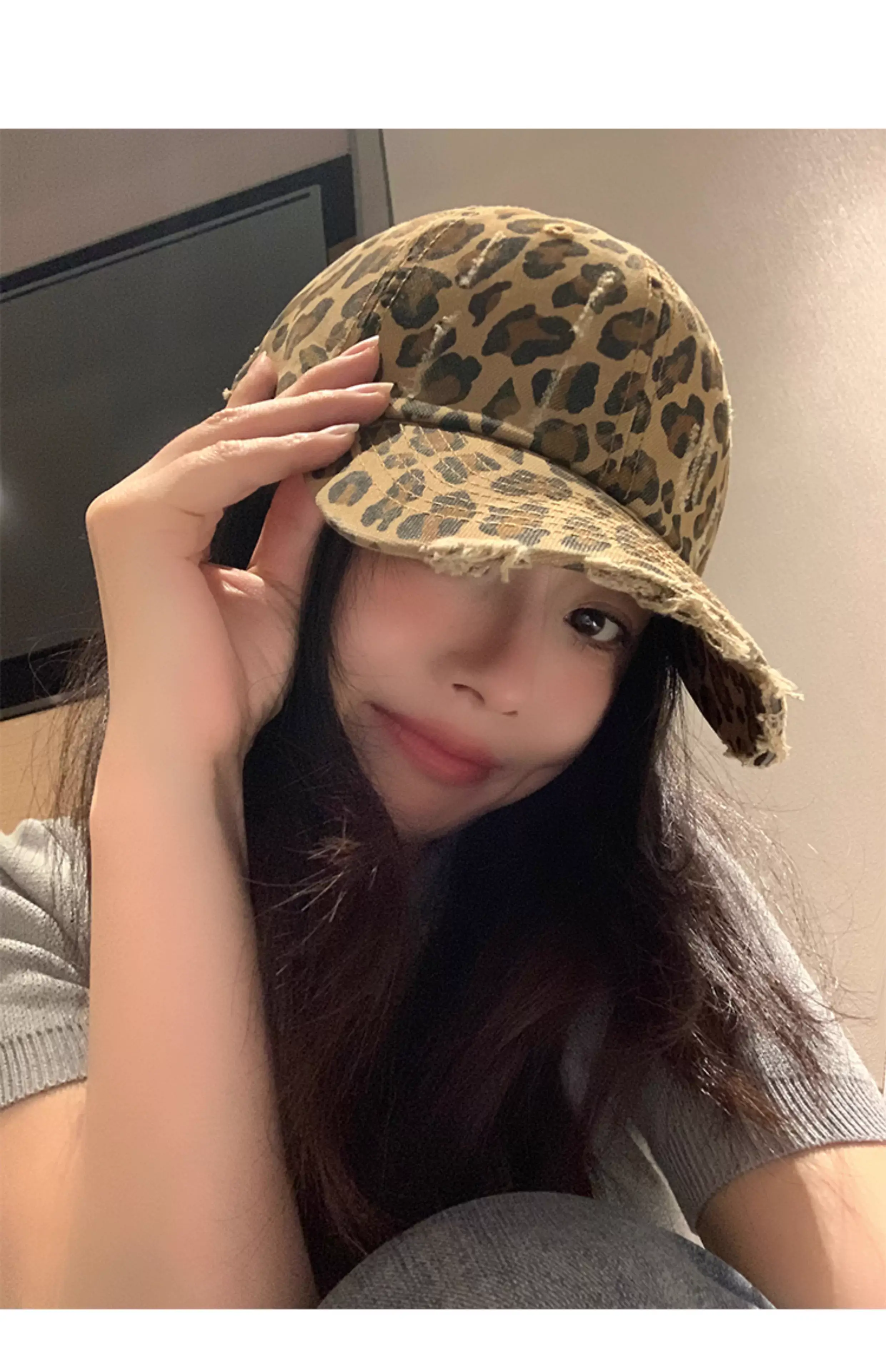 American Style Leopard Print Baseball Cap for Girls — feature 8