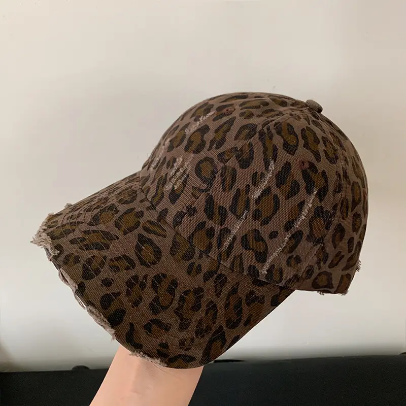 American Style Leopard Print Baseball Cap for Girls - Image 2