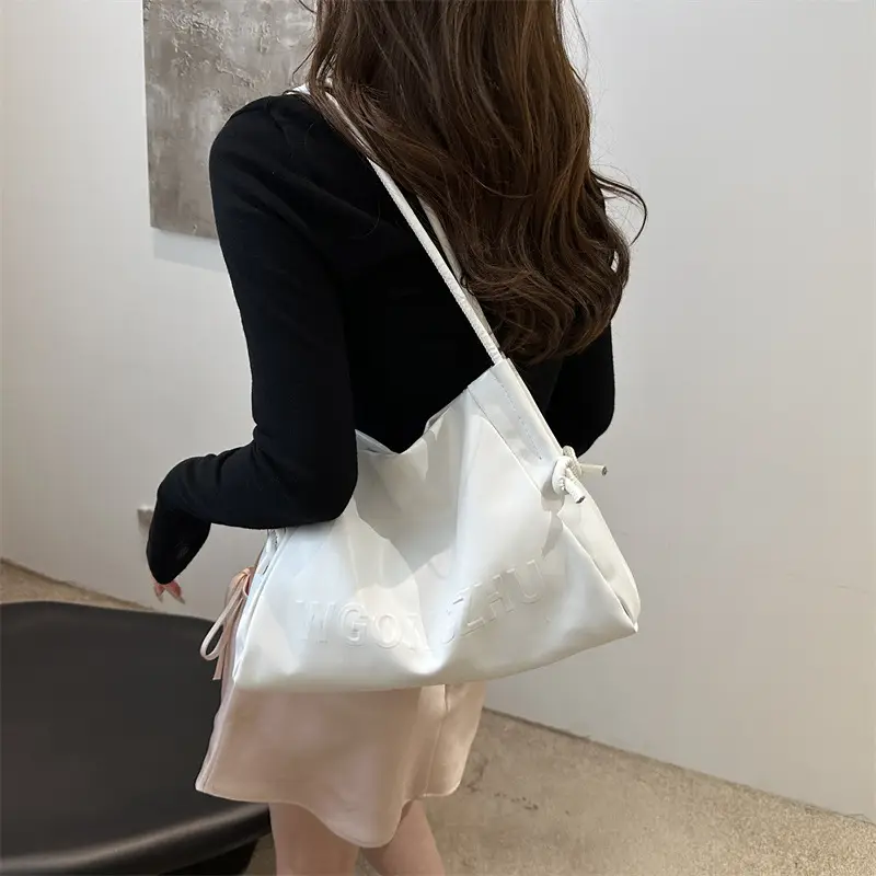 Black Large Capacity Women's Tote Bag Shoulder Bag - Image 7