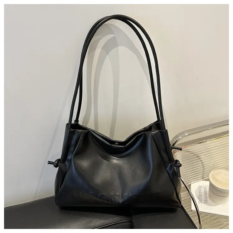 Black Large Capacity Women's Tote Bag Shoulder Bag — feature 10