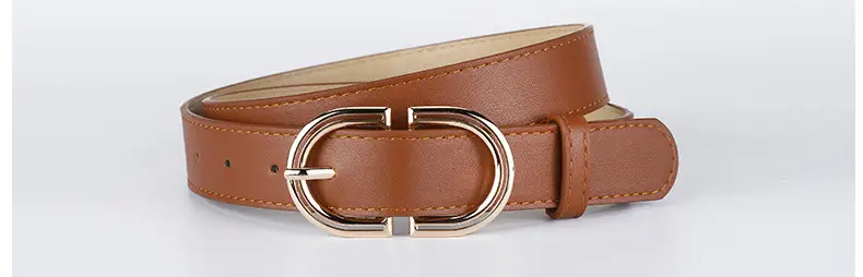 Women's Black Metal Buckle Belt Casual All Match — feature 30