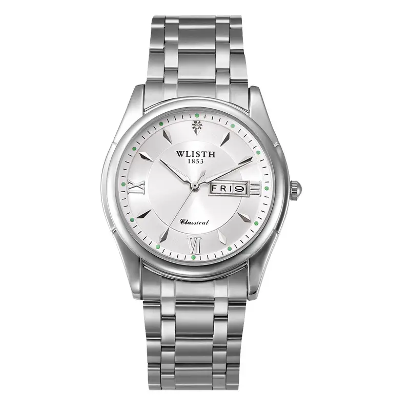Men's Luxurious Gold Steel Watch with Luminous Dial - Image 12