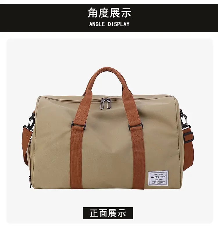 Large Capacity Red Crossbody Bag with Brown Leather Strap — feature 12