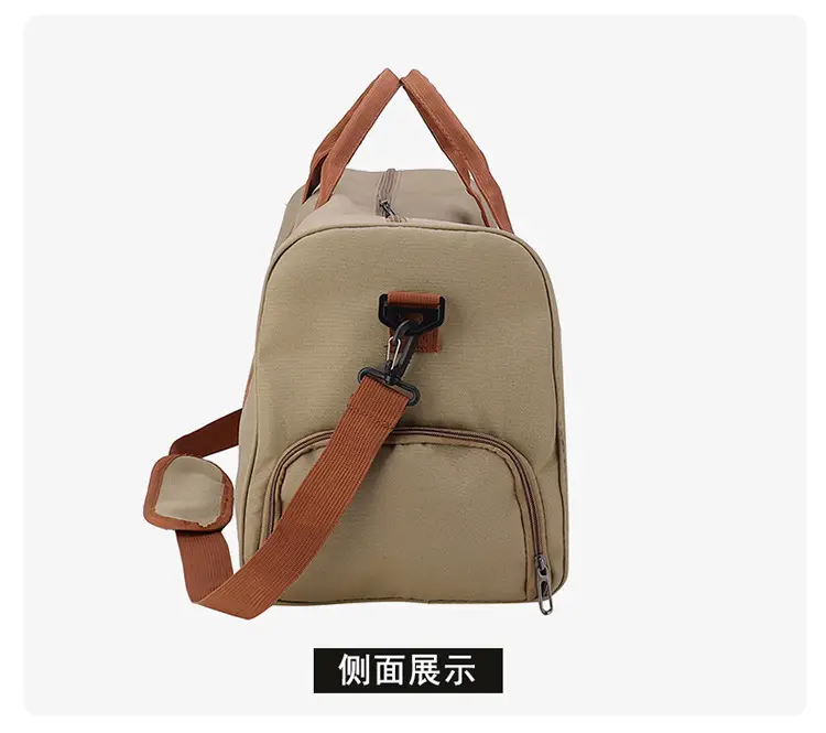 Large Capacity Red Crossbody Bag with Brown Leather Strap — feature 14