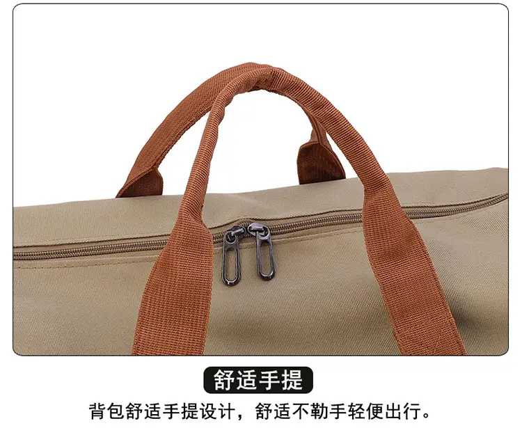 Large Capacity Red Crossbody Bag with Brown Leather Strap — feature 19