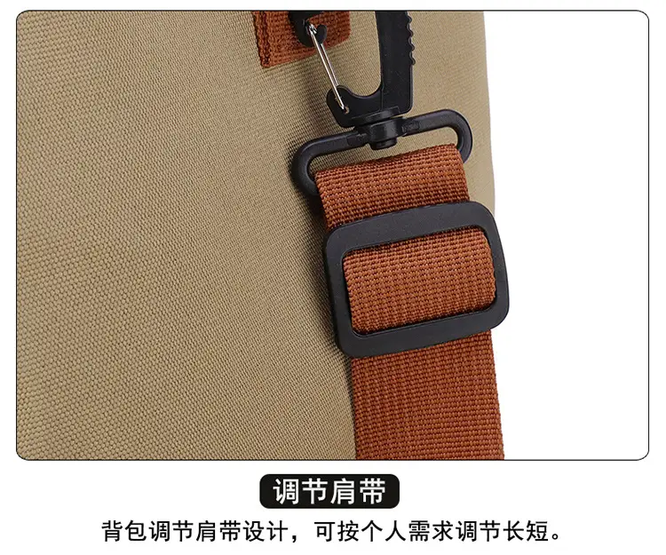 Large Capacity Red Crossbody Bag with Brown Leather Strap — feature 21