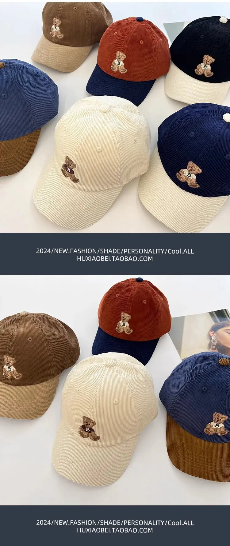 Japanese Style Cartoon Bear Cap for Women Spring Fall — feature 4