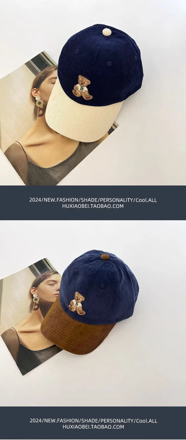Japanese Style Cartoon Bear Cap for Women Spring Fall — feature 8