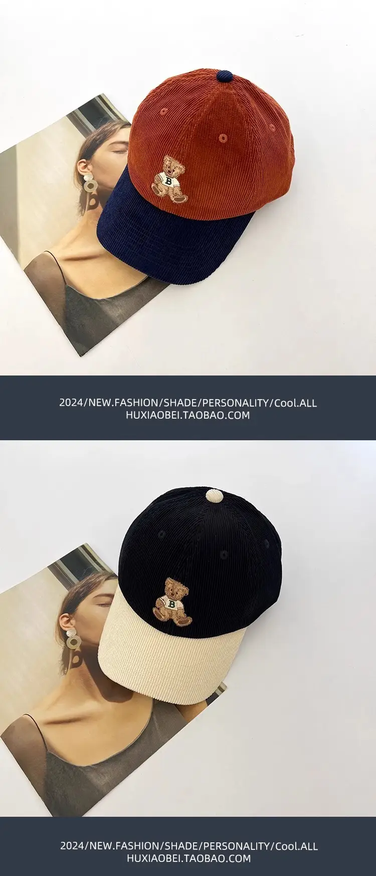 Japanese Style Cartoon Bear Cap for Women Spring Fall — feature 9