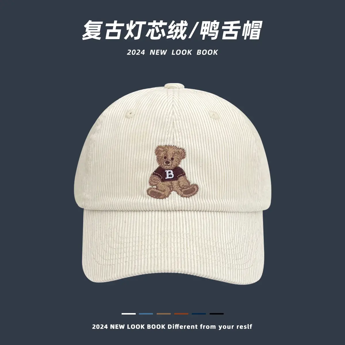 Japanese Style Cartoon Bear Cap for Women Spring Fall - Image 3