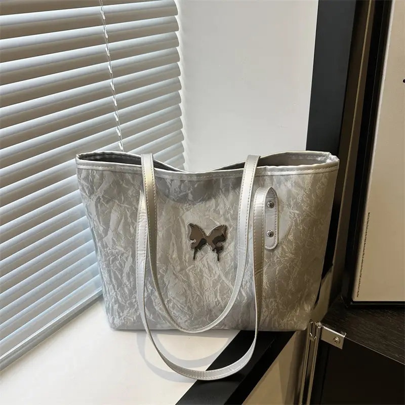 Women's Grey Butterfly Shoulder Bag 2024 Summer