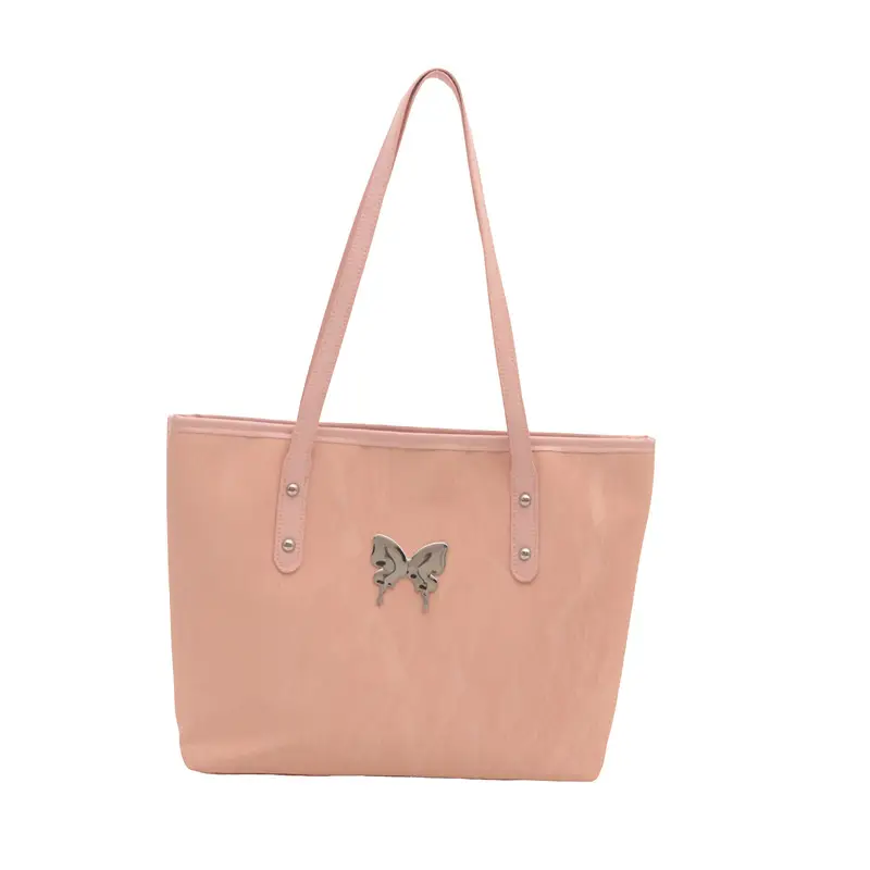 Women's Grey Butterfly Shoulder Bag 2024 Summer
