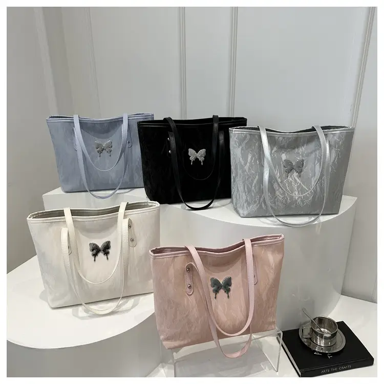 Women's Grey Butterfly Shoulder Bag 2024 Summer — feature 15