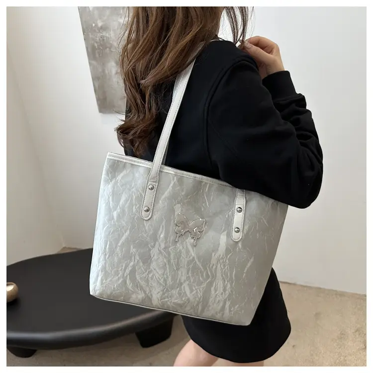 Women's Grey Butterfly Shoulder Bag 2024 Summer — feature 16