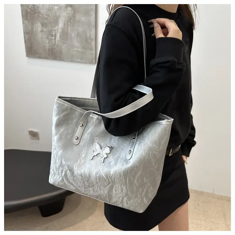 Women's Grey Butterfly Shoulder Bag 2024 Summer — feature 20