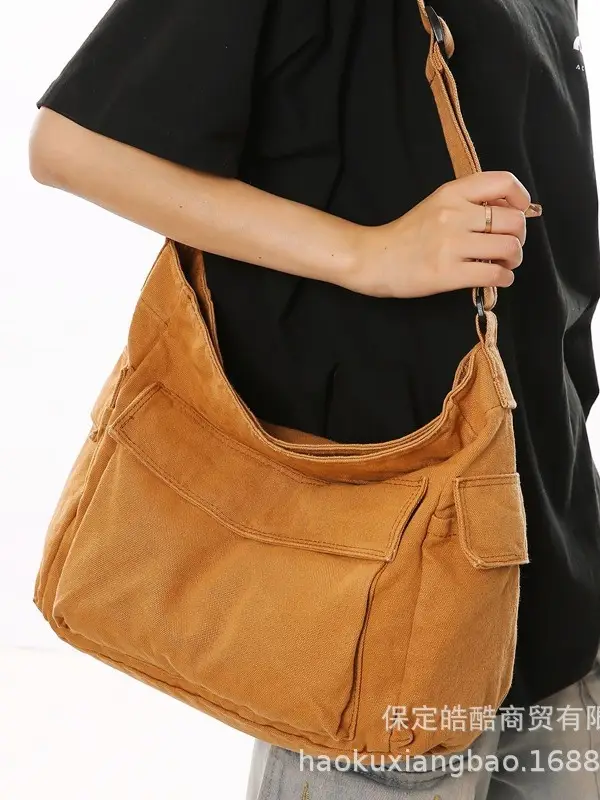 Black Large Capacity Shoulder Crossbody Bag for Women - Image 8