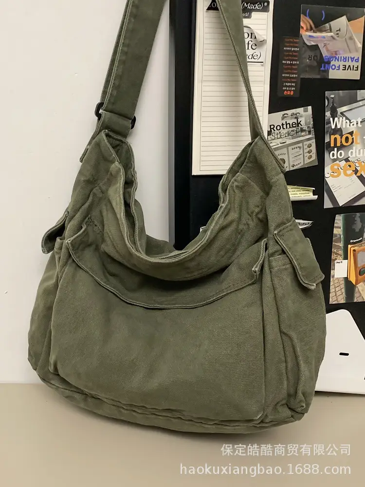 Black Large Capacity Shoulder Crossbody Bag for Women - Image 9