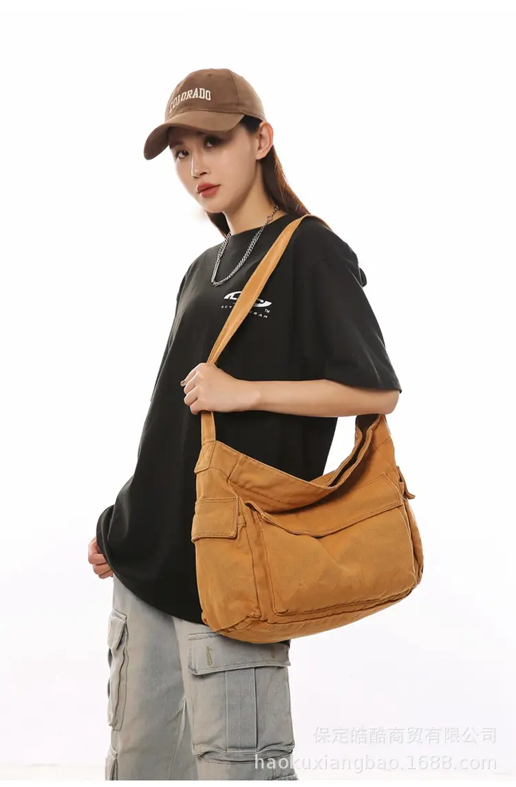 Black Large Capacity Shoulder Crossbody Bag for Women — feature 12