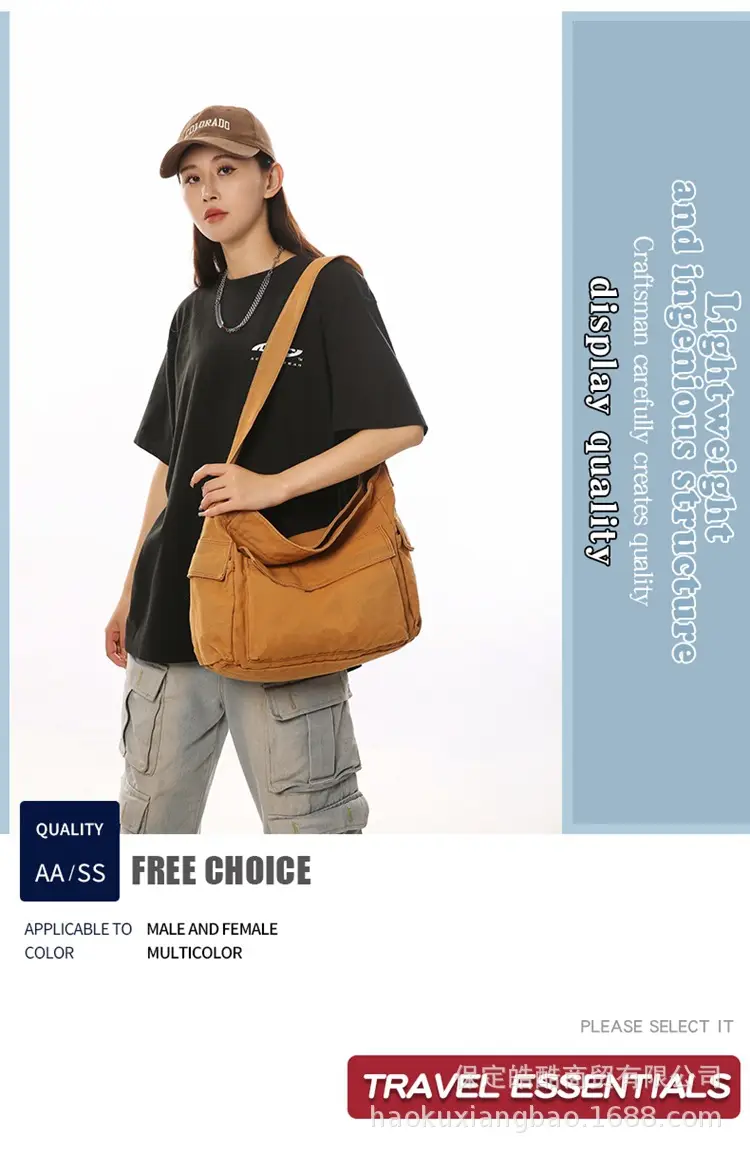 Black Large Capacity Shoulder Crossbody Bag for Women — feature 2
