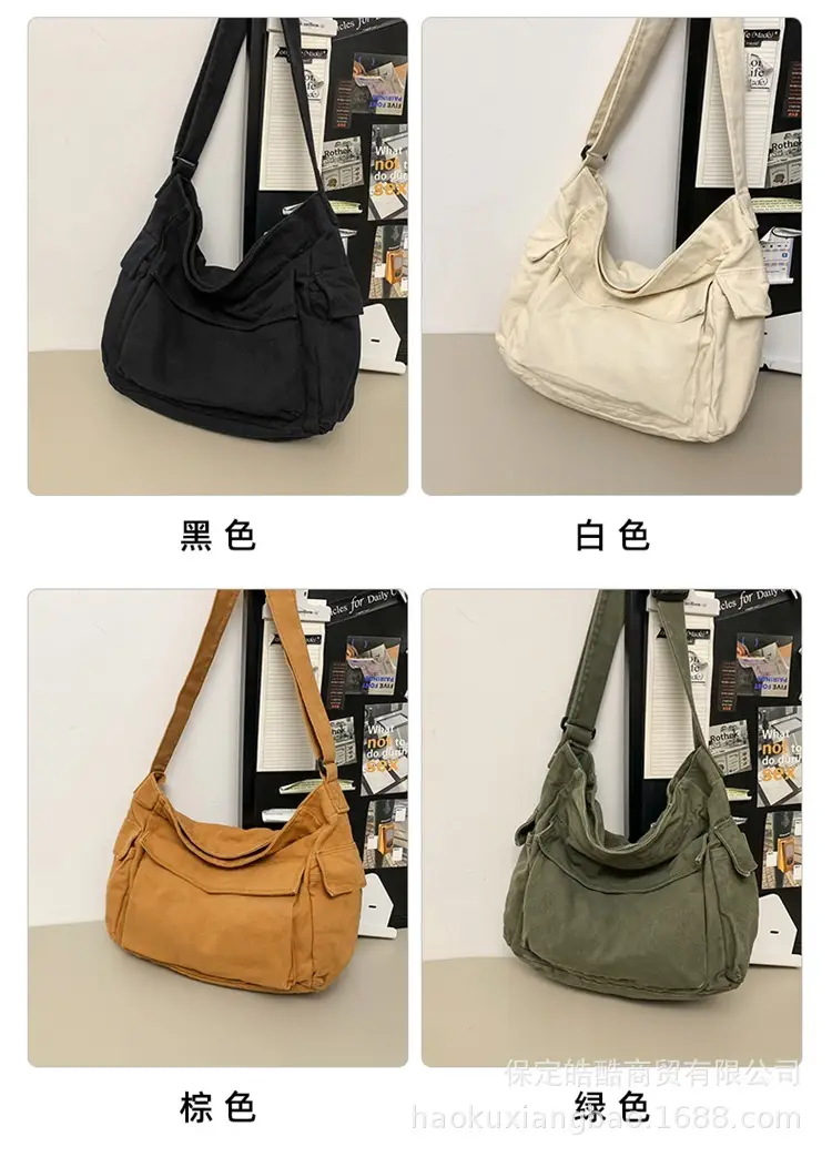Black Large Capacity Shoulder Crossbody Bag for Women — feature 7