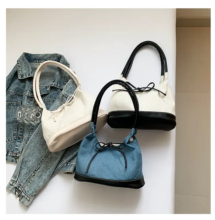 Korean Style White Black Bow Shoulder Bag — feature 10