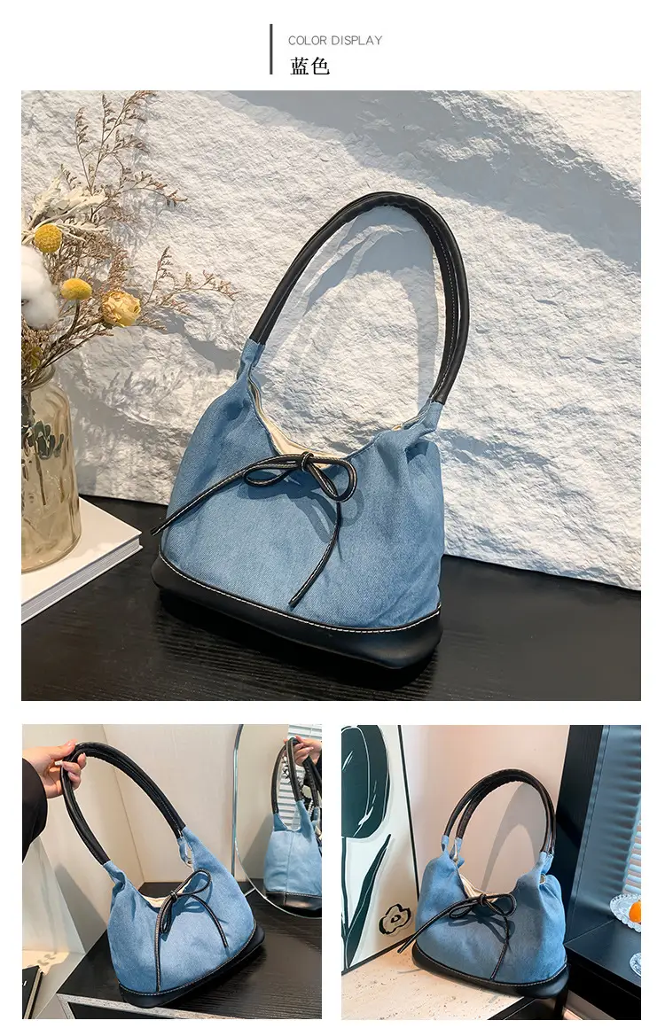 Korean Style White Black Bow Shoulder Bag — feature 13