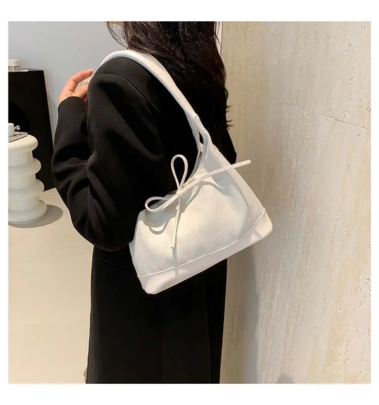Korean Style White Black Bow Shoulder Bag — feature 15