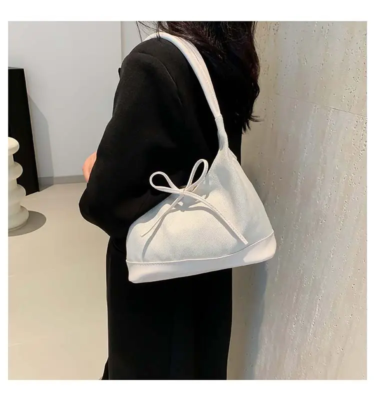 Korean Style White Black Bow Shoulder Bag — feature 17
