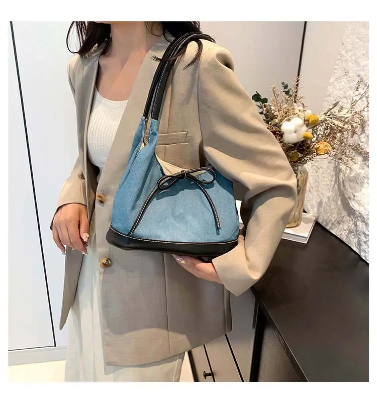 Korean Style White Black Bow Shoulder Bag — feature 29