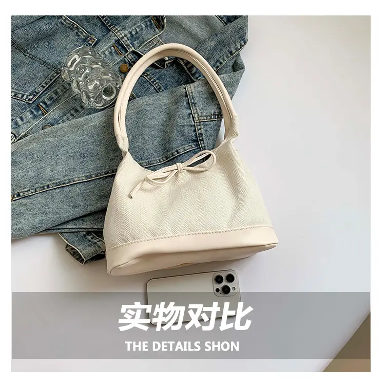 Korean Style White Black Bow Shoulder Bag — feature 7