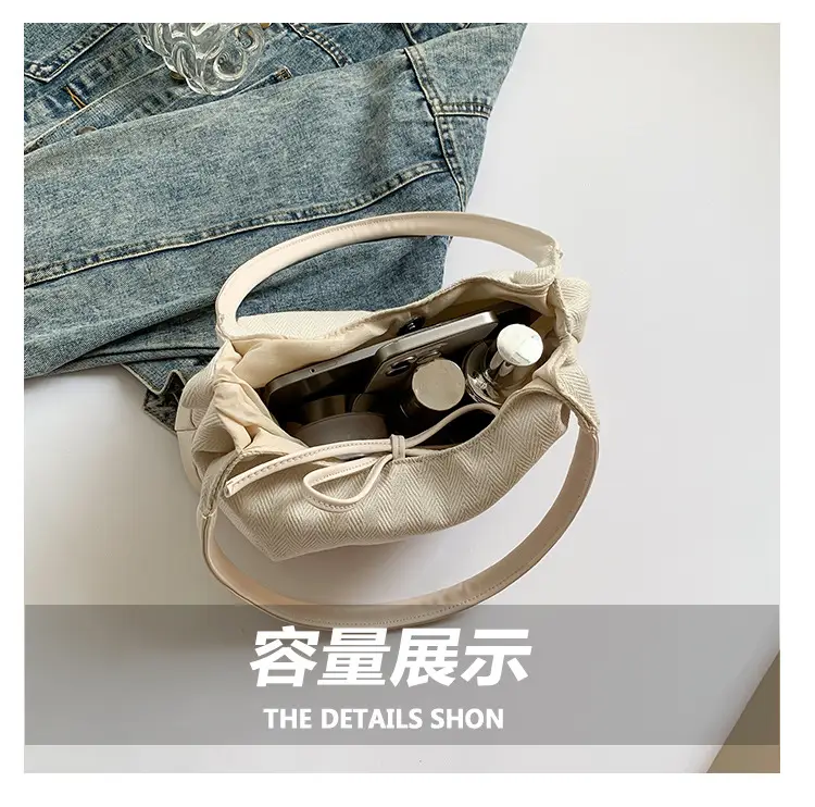 Korean Style White Black Bow Shoulder Bag — feature 8