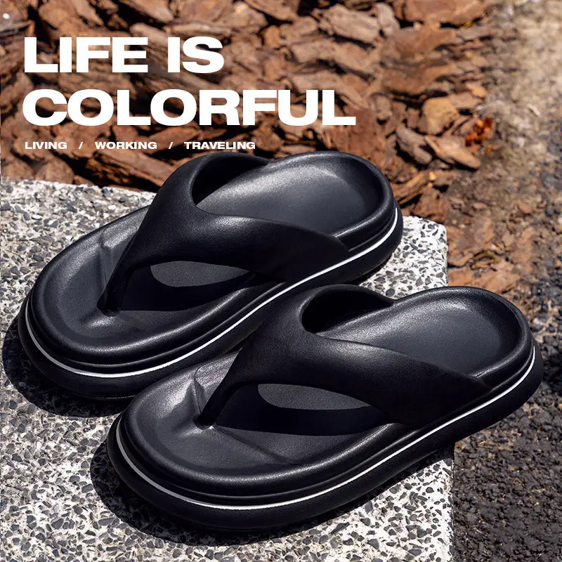Flip-flops for men and women summer wear non-slip toe platform height increasing beach flip-flops eva flat sandals - Image 7