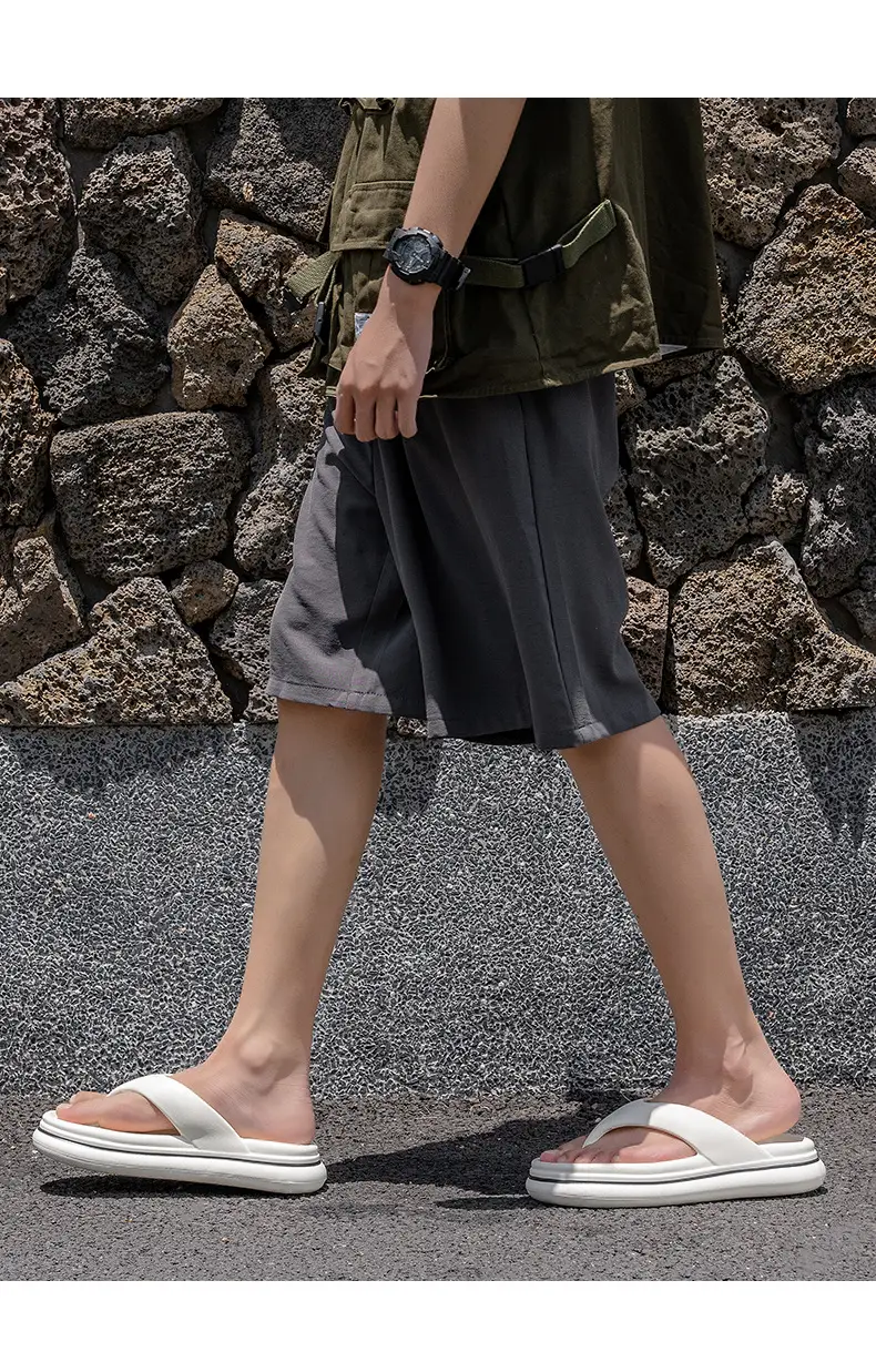 Flip-flops for men and women summer wear non-slip toe platform height increasing beach flip-flops eva flat sandals — feature 9