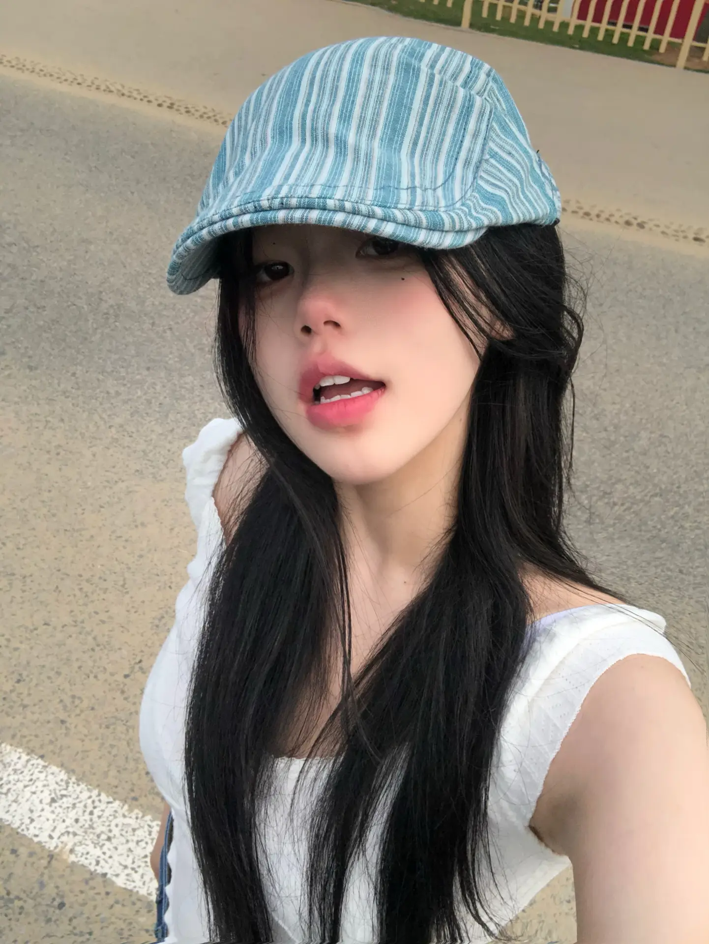 Japanese-Style Straw Cap for Women with Large Head Circumference - Image 2