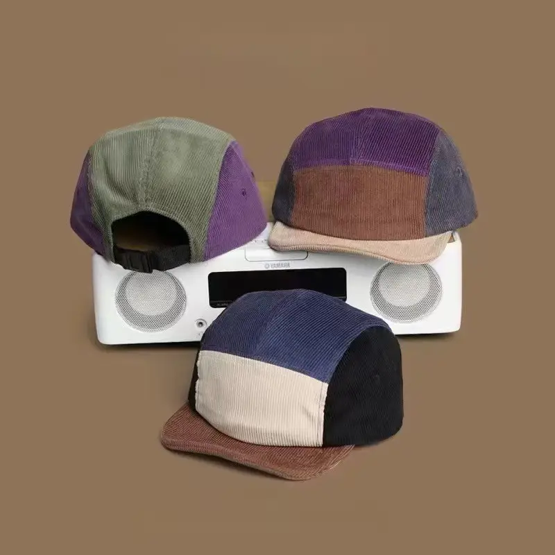 Women's Color-matching Brim Cap Autumn Winter Soft Corduroy — feature 3