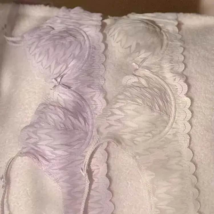 Lace Intimates Women Summer Thin Large Breasts Anti Sagging Set - Image 10