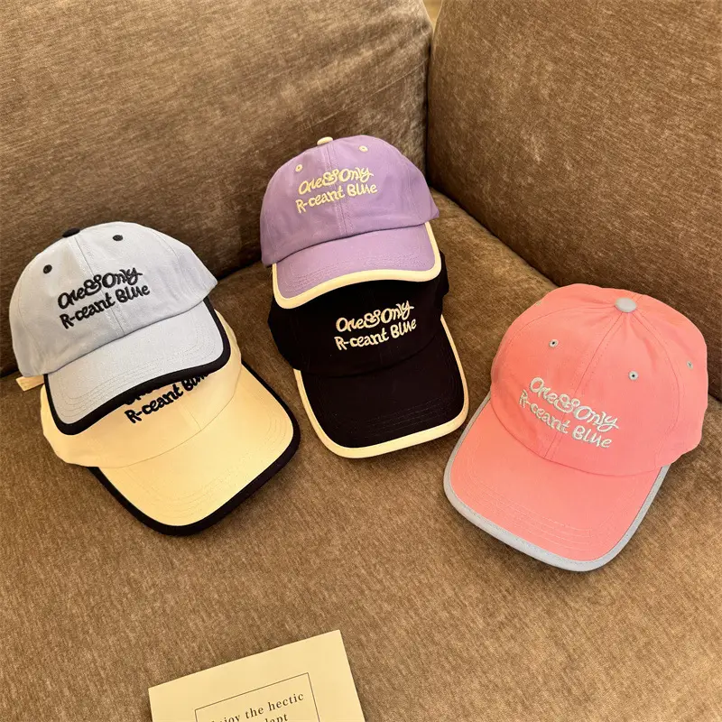 White Embroidered Baseball Cap for Kids Outdoor Use