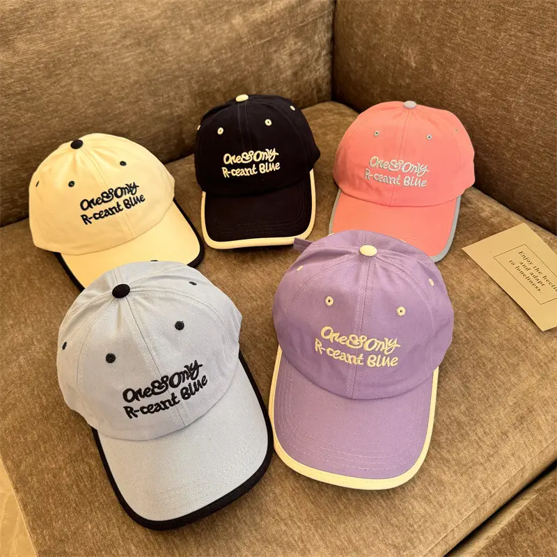 White Embroidered Baseball Cap for Kids Outdoor Use