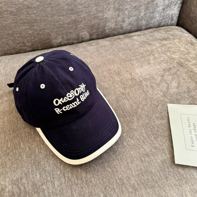 White Embroidered Baseball Cap for Kids Outdoor Use