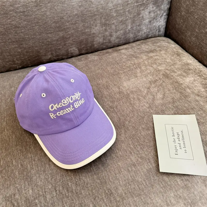 White Embroidered Baseball Cap for Kids Outdoor Use