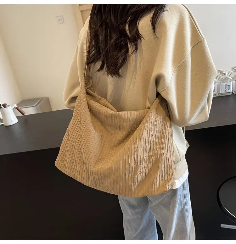 Korean Style Texture Canvas Bag Women New Size All-match Commuter Crossbody Bag — feature 27