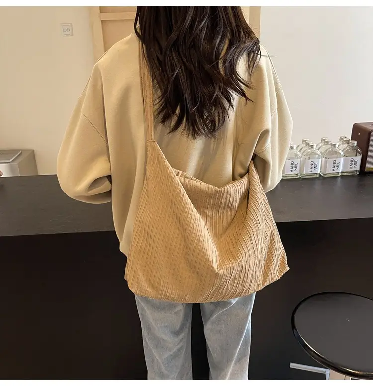 Korean Style Texture Canvas Bag Women New Size All-match Commuter Crossbody Bag — feature 28