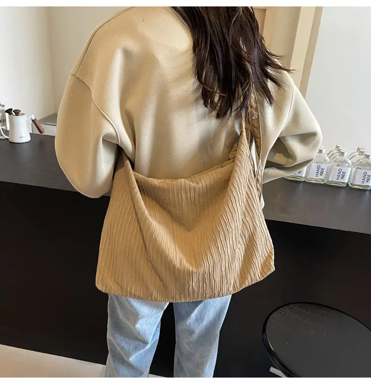 Korean Style Texture Canvas Bag Women New Size All-match Commuter Crossbody Bag — feature 29