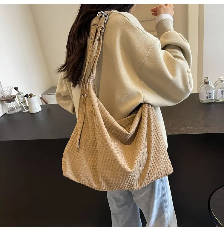 Korean Style Texture Canvas Bag Women New Size All-match Commuter Crossbody Bag — feature 32