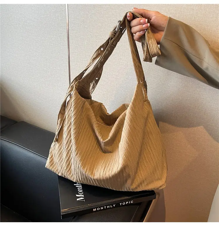 Korean Style Texture Canvas Bag Women New Size All-match Commuter Crossbody Bag — feature 40
