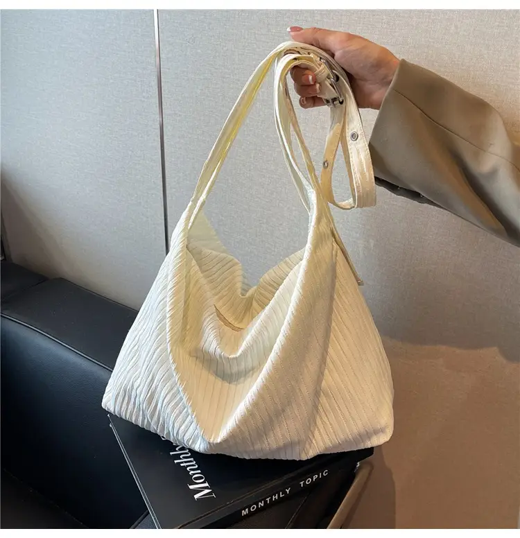 Korean Style Texture Canvas Bag Women New Size All-match Commuter Crossbody Bag — feature 41