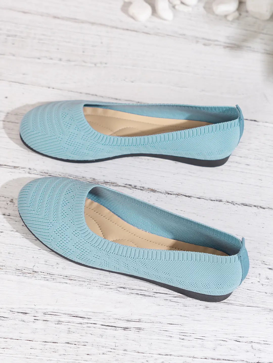 Large Size 2025 Autumn New European and American Style Flat Round-Toe Slip-On Shallow Mouth Mom Shoes Knitted Fashionable Versatile Comfortable Shoes — feature 17